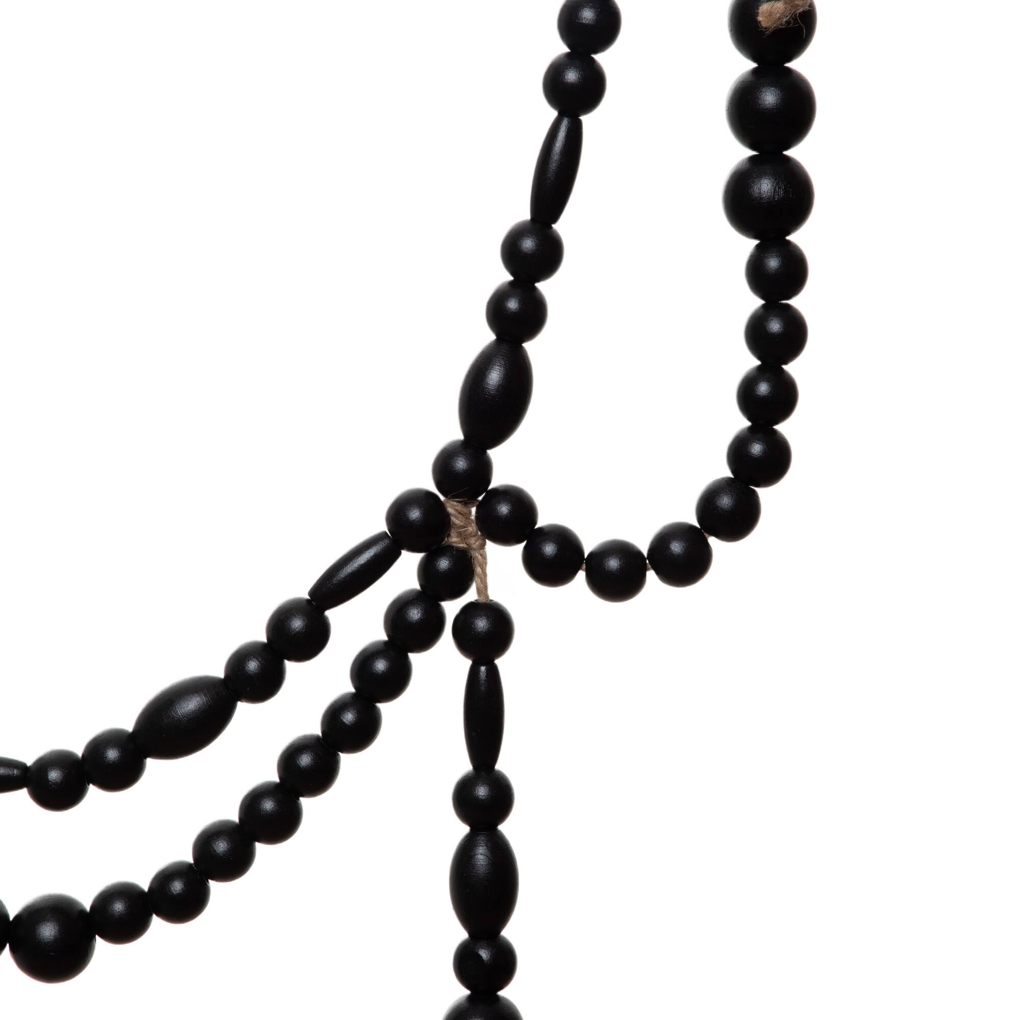 6ft. Black Wood Beaded Garland by Ashland®